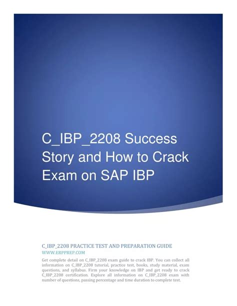 Ppt C Ibp Success Story And How To Crack Exam On Sap Ibp