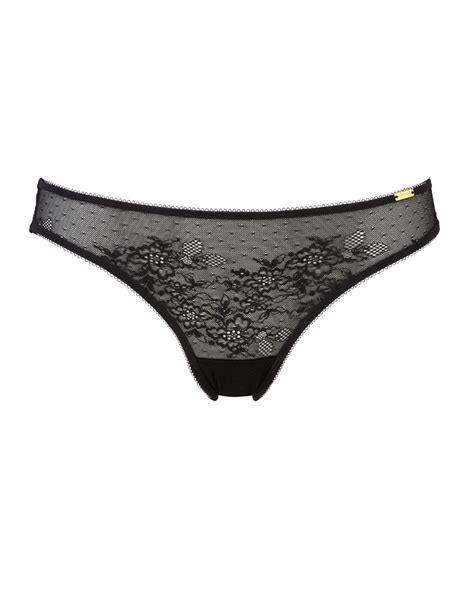 Glossies Lace Brief Black Lingerie Knickers Gossard