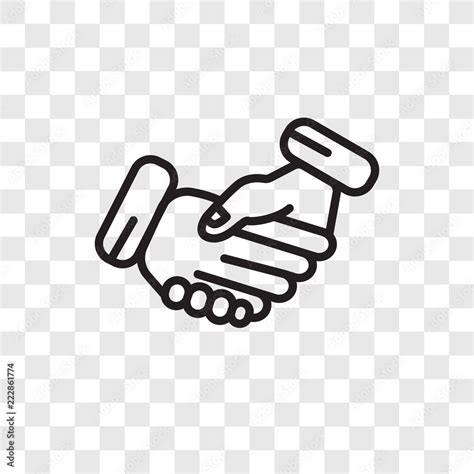 Handshake Vector Icon Isolated On Transparent Background Handshake