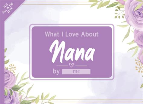 Buy What I Love About Nana Fill In The Blank Story Book T Using