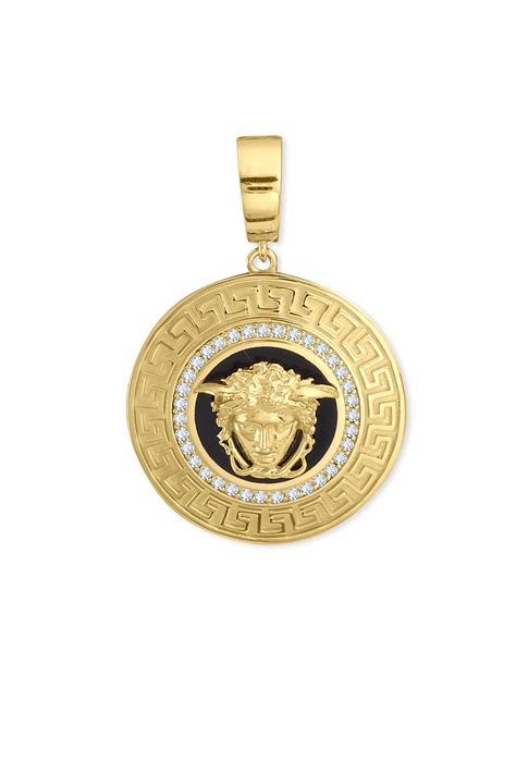 Alt N Versace Model Unisex Madalyon Kolye Ucu Asl Gold