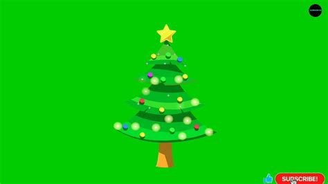 Animated Christmas Tree In Green Screen Youtube