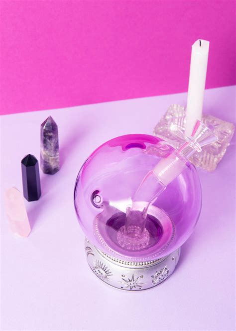 Purple Crystal Ball Bong Canna Style