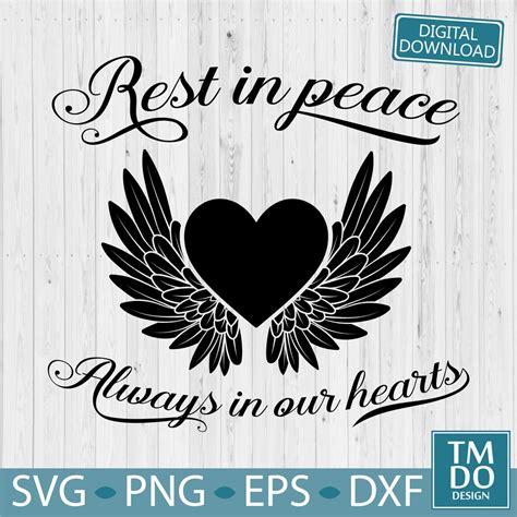 In Loving Memory Svg Rest In Peace Svg Memorial Svg Rip Svg In