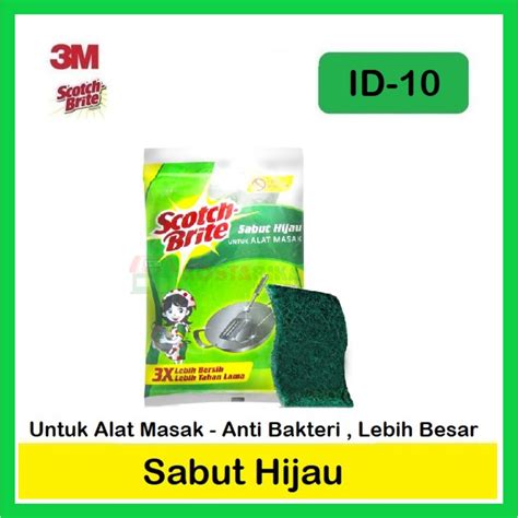 Jual Sabut Serat Hijau Cuci Piring M Scotch Brite Id Original