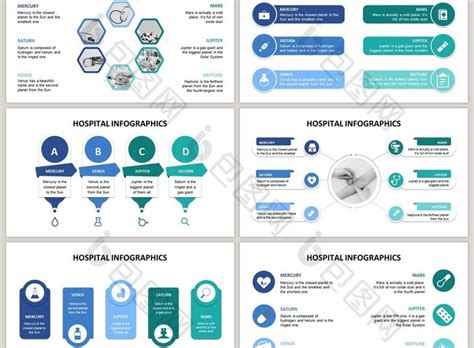 蓝色医院研究报告40页图表合集ppt模板免费下载 包图网