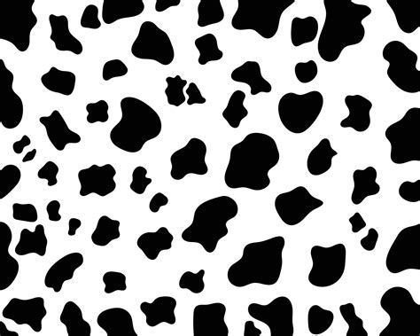 Vector Black Cow Print Pattern Animal Seamless Cow Skin Abstract For