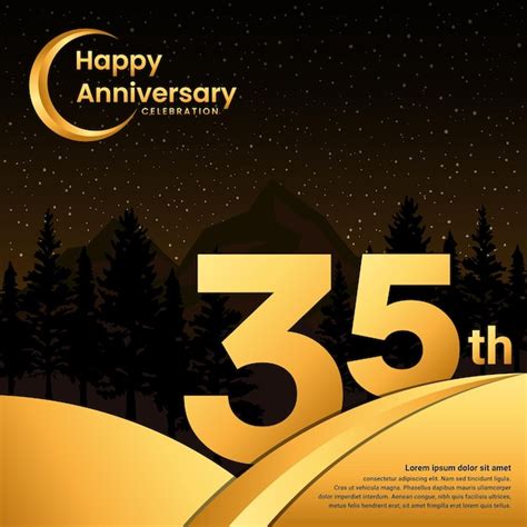 Premium Vector 35th Anniversary Celebration