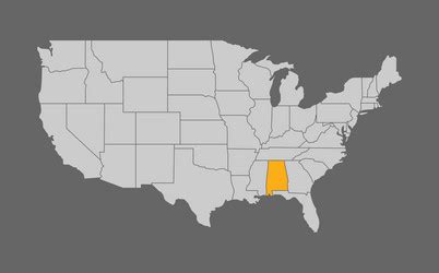 map   united states  tennessee highlight vector image