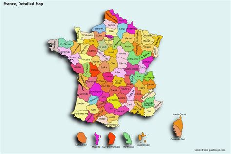 A Map Of France With All The Major Cities And Their Respective Regions