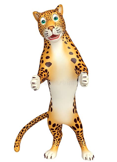 Funny Leopard Cartoon Character Stock Illustration - Illustration of ...