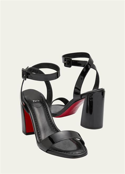 Christian Louboutin Miss Sabina Red Sole Ankle Strap Sandals Bergdorf