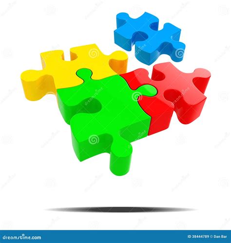 3d Colorful Puzzle Pieces Stock Illustration Illustration Of Bright