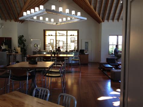 a large open room with tables and chairs