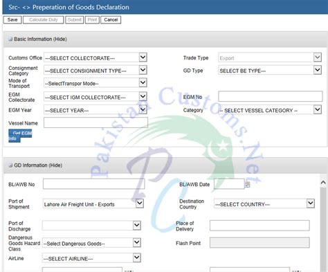 How To File Goods Declaration Gd In Weboc Weboc GD Filing Process