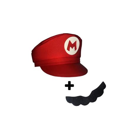 Quepe Super M Rio Bros Boina C Bigode Fantasia Oxford Adulto