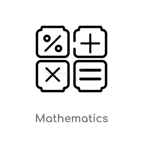 For All Mathematics Icon In Different Style Vector Illustration Two