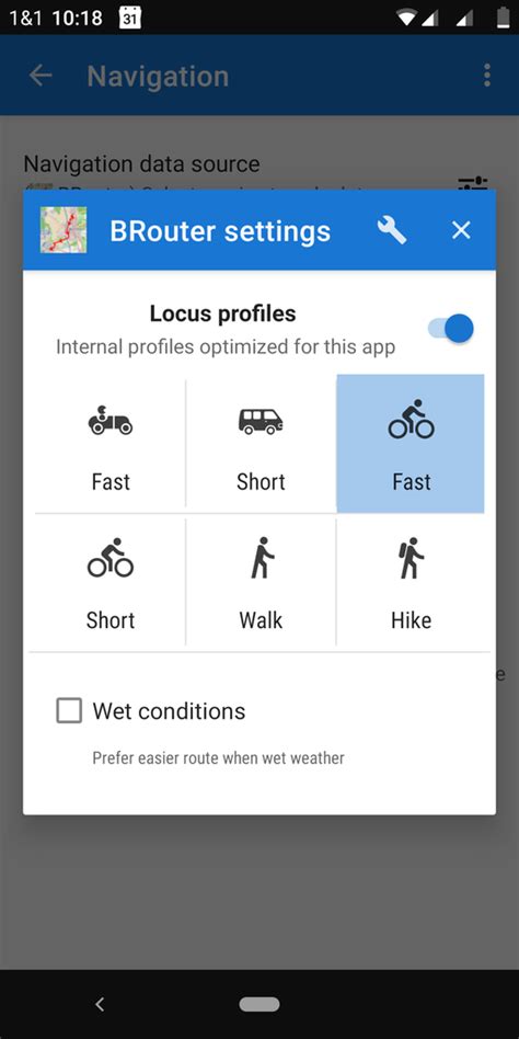 Dynamic BRouter profile configuration | Locus Map - help desk