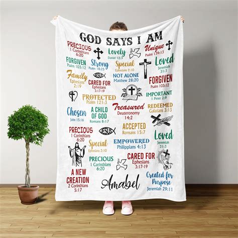 God Say I Am Custom Name Personalized Blanket Inspiration Quote