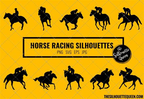 Horse Racing silhouette vector | Animal Illustrations ~ Creative Market