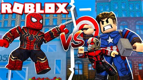 Strongest Spiderman Vs Super Heroes In Roblox Youtube