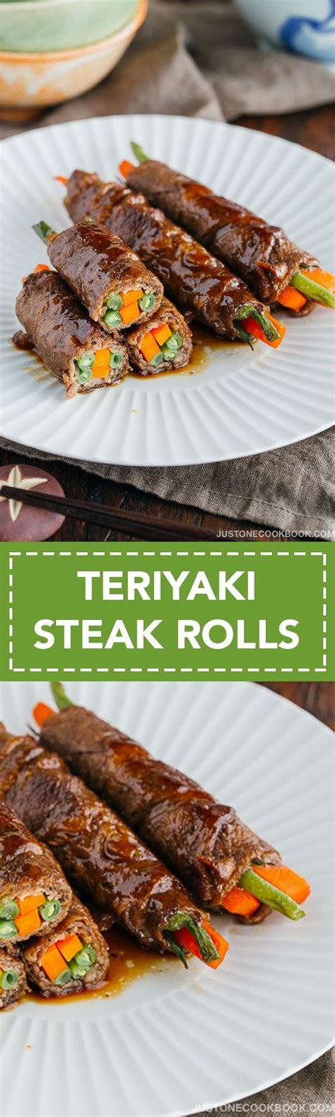 Teriyaki Steak Rolls 野菜の牛肉巻き • Just One Cookbook