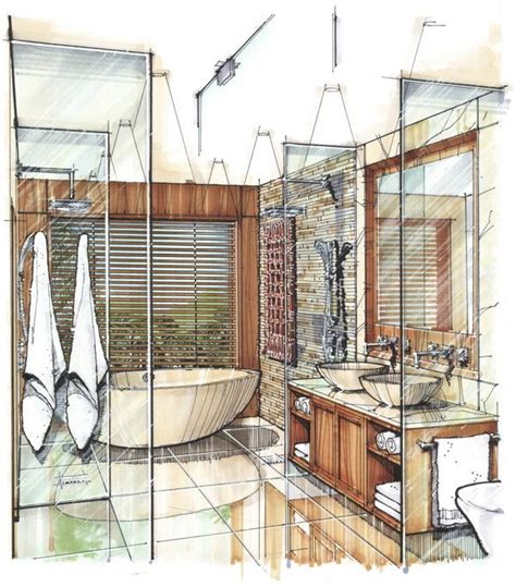 Bathroom Interior Design Sketches