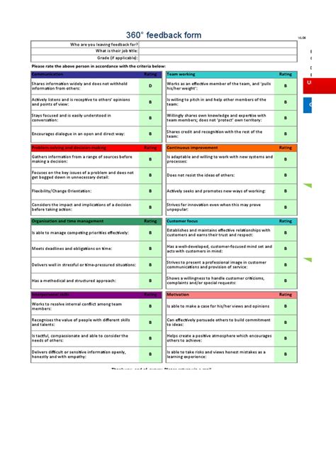 360 Degree Feedback Excel Template Free AdaptiveBMS | PDF | Legal Liability | Information