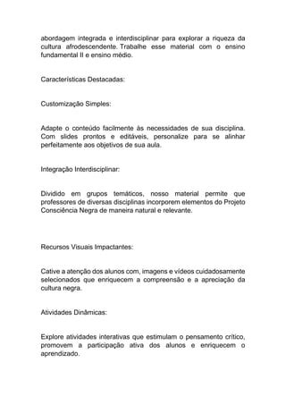 Projeto Consci Ncia Negra Pdf