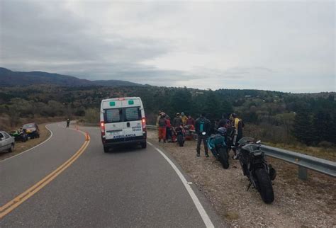 San Clemente perdió el control de la moto y chocó con el guardarraíl