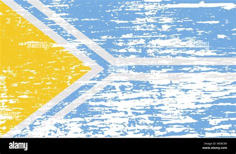 Flag of Tuva Republic, Russia with old texture. Vector illustration ...