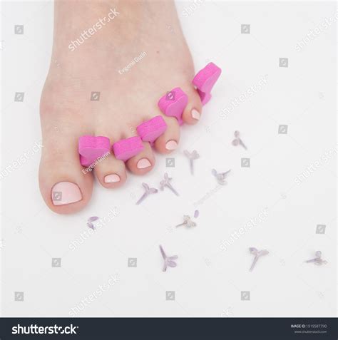 Pedicure Feet Application Womens Feet Nude Stock Photo Shutterstock