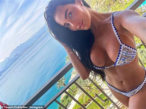 Yazmin Oukhellou Looks Incredible In A Blue Patterned Bikini As She Soaks Up The Sun In Turkey