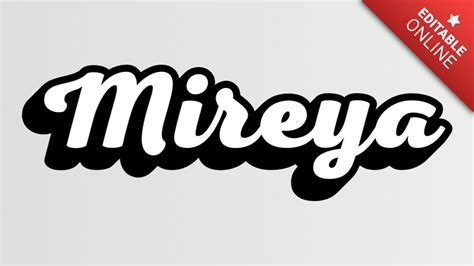 Mireya Black White D Text Effect Generator