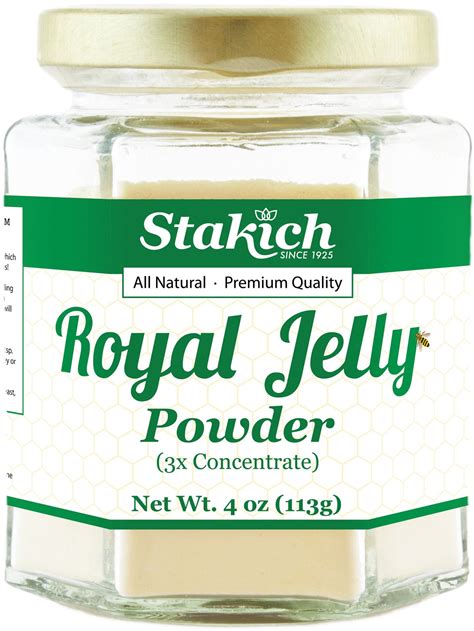 Stakich Freeze Dried FRESH ROYAL JELLY Powder 4 Oz 112 G 3X