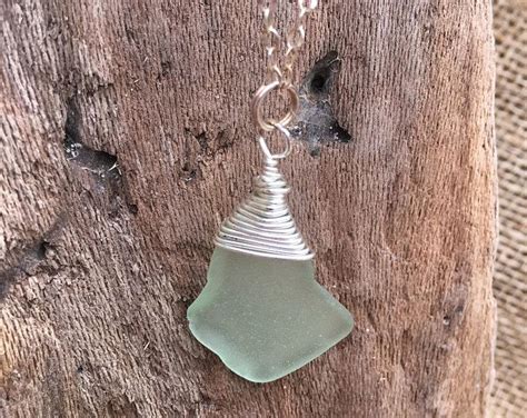 Genuine Sea Glass Jewelry Set Sea Glass Necklace And Earrings Etsy