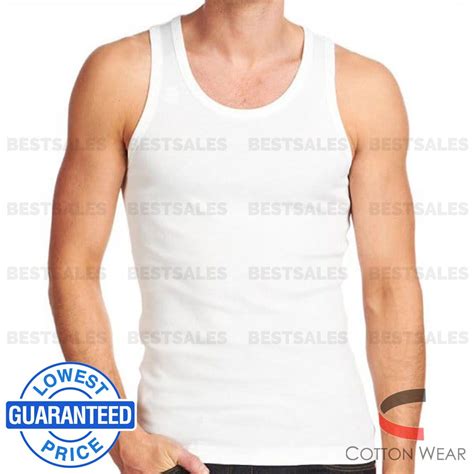 Cotton Wear Top Tank Sando Plain White For Adult Men Shopee Philippines