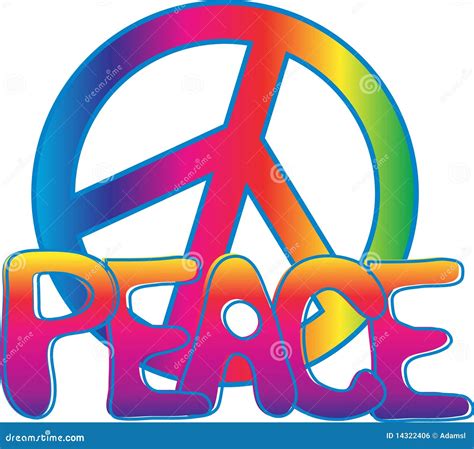 Peace Text And Peace Sign Royalty Free Stock Image Image 14322406