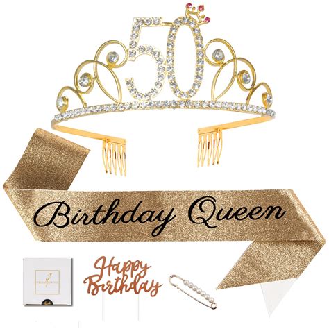 Buy Th Birthday Crown For Women Th Birthday Queen Sash And Tiara