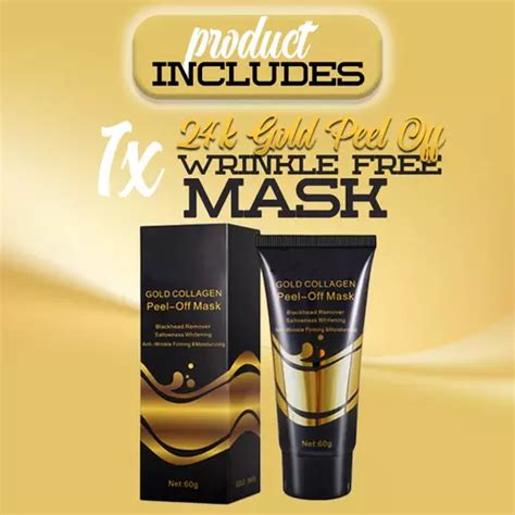 24k Gold Collagen Peel Off Mask Bravo Goods