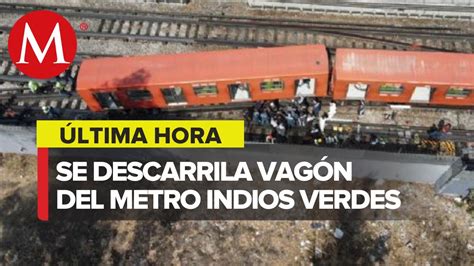 Reportan Descarrilamiento De Tren En Metro Indios Verdes Youtube