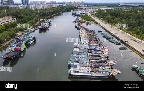 Aerial Photo Shows Fishing Boats Returning To Ports In Face Of Typhoon