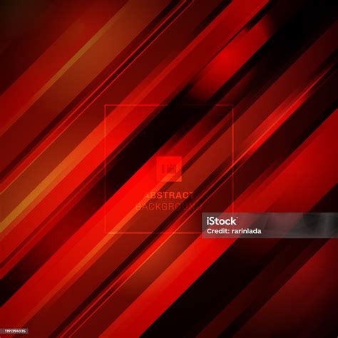 Konsep Teknologi Garis Diagonal Cahaya Warna Merah Abstrak Pada Latar