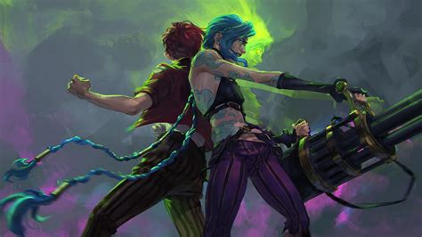 Arcane Jinx Vi Netflix Series Lol Art 4k HD Wallpaper Rare