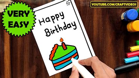 Birthday Card Drawing Easy Youtube