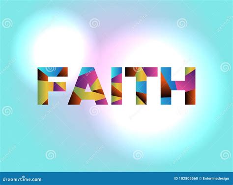 Faith Concept Colorful Word Art Illustration Stock Vector