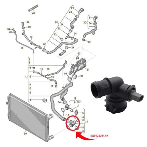 Flange Mangueira Do Radiador Inferior Audi Vw A Q Golf V