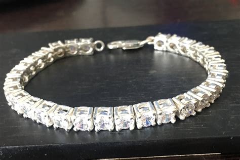 925 Sterling Silver 5mm Swarovski Tennis Bracelet 17 3 Carats Etsy