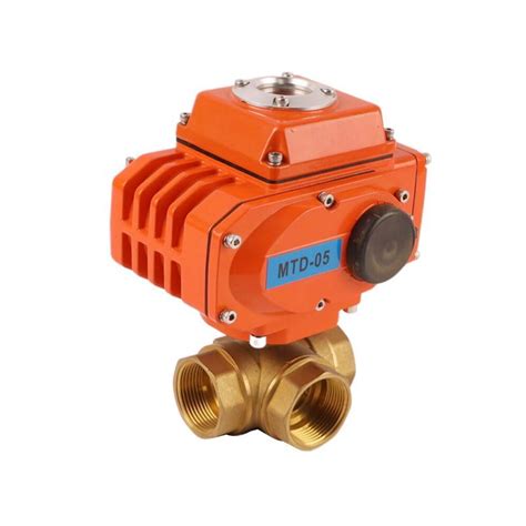 Way L Port V Dc Motorized Actuated Ball Valve Brass Water Flow