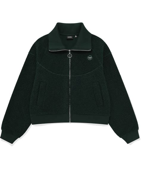 Musinsa Covernat Women Sherpa Zip Up Jacket Green